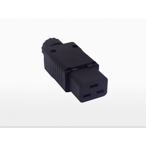 Enchufe Hembra C19 Volante 16A Para Macho C20 Negro