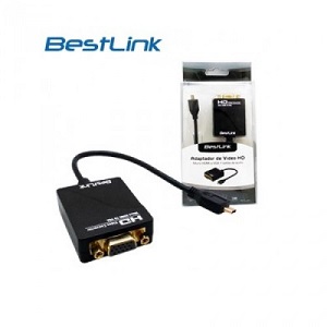 Adaptador de Video HD BestLink BL-CVM400 Micro HDMI a VGA Salida Audio