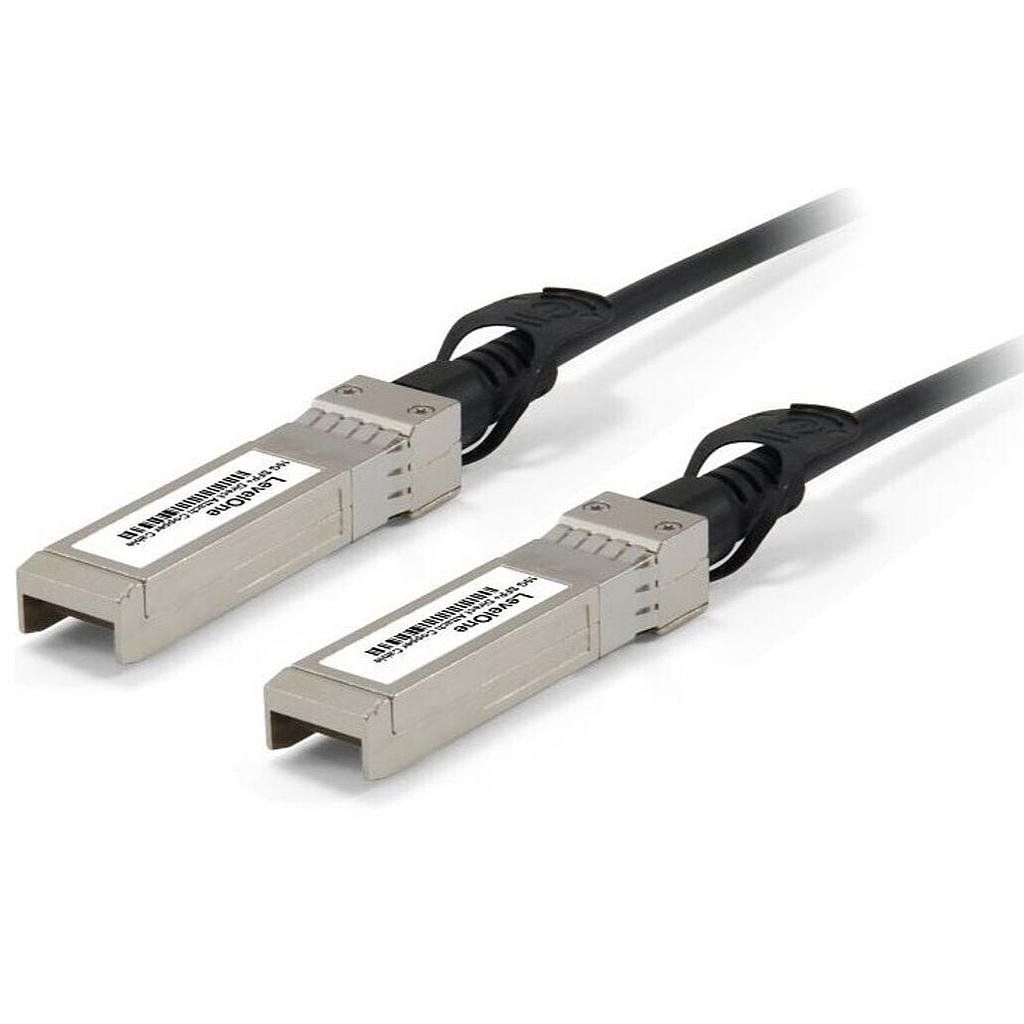 Cable de Cobre Conexion Directa SFP LevelOne 10Gbps 3m Twinax DAC-0103