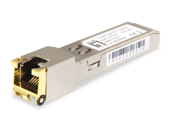 Modulo Transceptor LevelOne 10/100 1000BASET-X  Cobre de 1,25Gbps, 100m, RJ45 SFP-3841