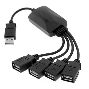 Hub USB Conector Macho / 4 Puertos Hembra