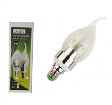 Ampolleta LED Candela Logic WW85-265VAC 3W E27
