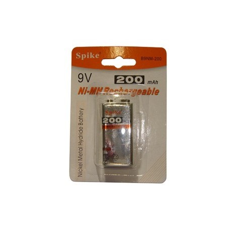 Bateria Recargable 9V Spike B9NM-200 9V 200 mAh