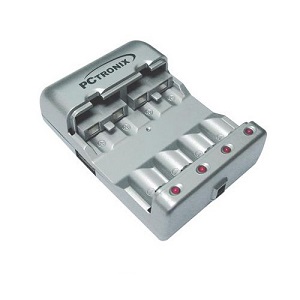 Cargador de Pilas USB PCTRONIX USB-BC101 Para 4 Pilas