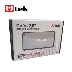 Cofre de Disco Duro Utek SATA 2 5 UT-HDD020SV UB3.0 Color Silver