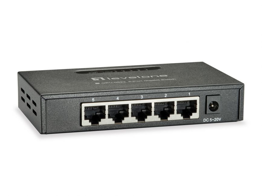 Switch Gigabit LevelOne 5 Puertos GEU-0523