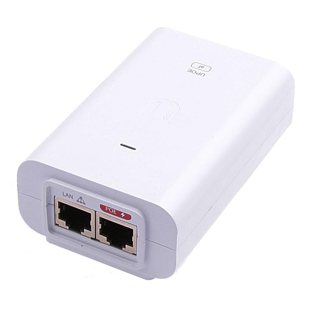 Inyector PoE Ubiquiti U-POE-AF 48VDC 15.3W 0.32A Gigabit 802.3af