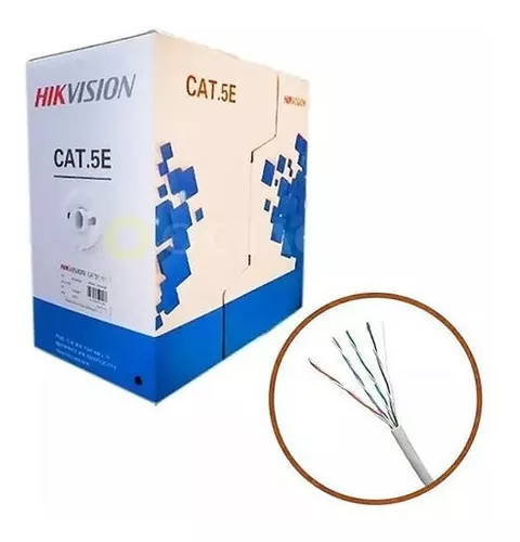 Cable UTP CAT5E Hikvision DS-1LN5E-E/E Unifilar Cobre X Metro