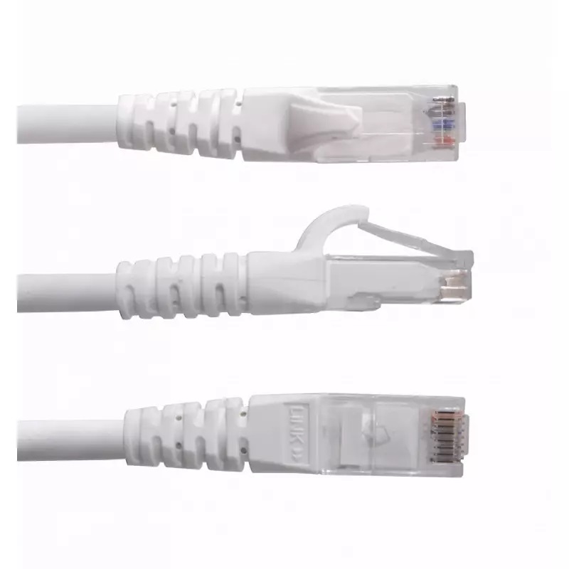 Patch Cord Cat6 1 mt CP6W-10L Linkmade LSZH Inyectado Multifilar Blanco
