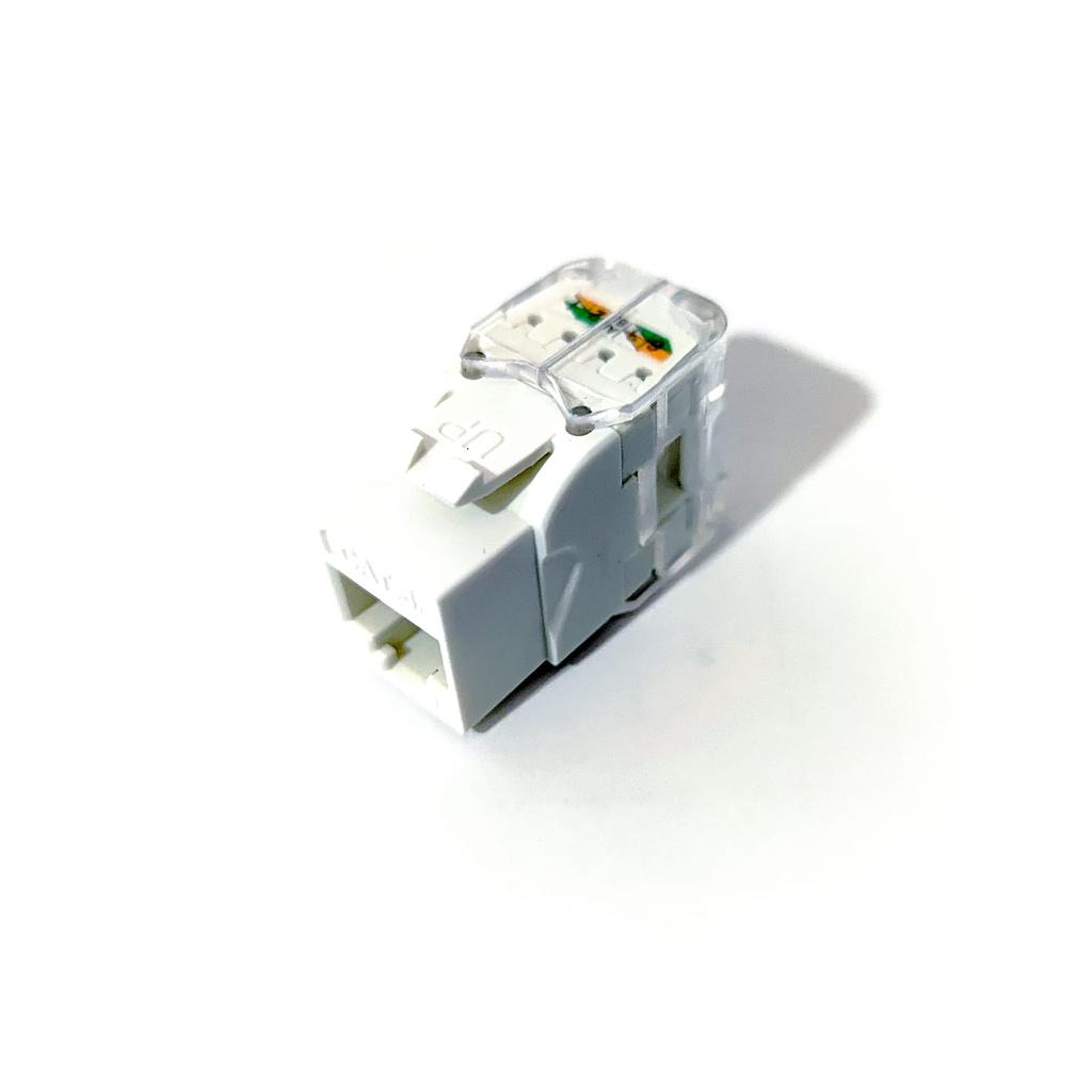 Modulo de red RJ45 Keystone HY-KJ-10100002-C6 Cat6 Abertura 180° Blanco