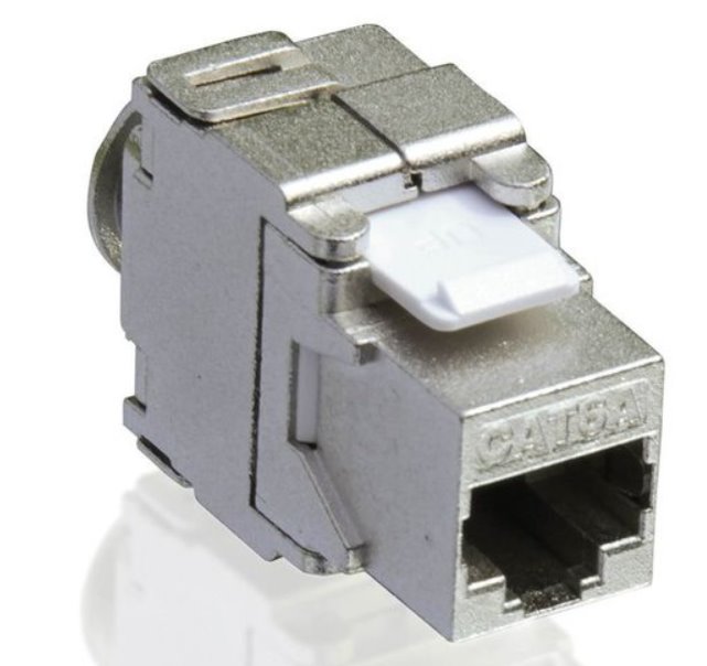 Modulo de Red Metalico RJ45 Keystone HY-KJ-10100003-F-C6 Cat6 FTP Abertura 180°