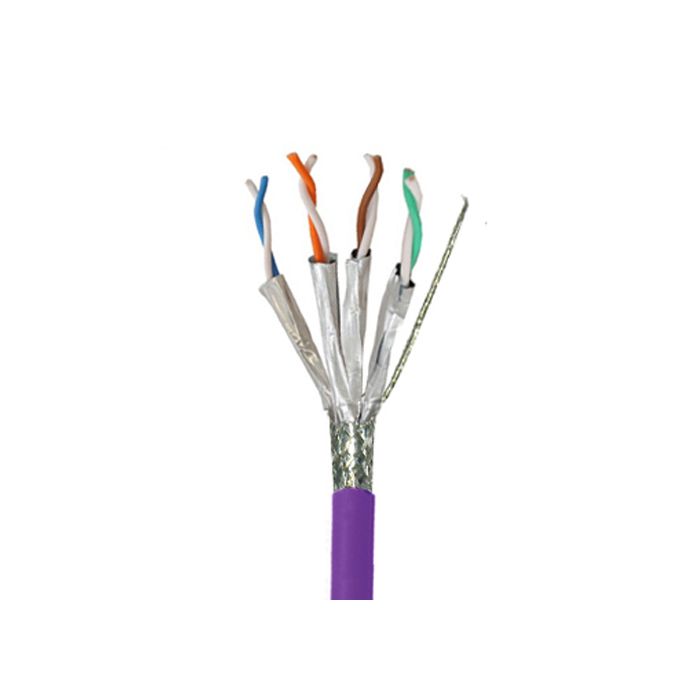 Cable de Red Trimerx S/FTP Cat7 LSZH-3-22 23 AWG Violeta x Metro