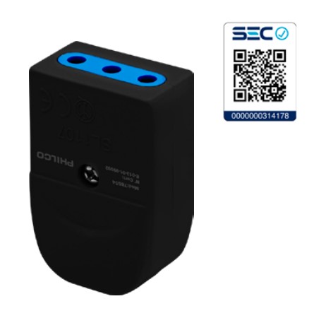 Enchufe volante hembra 2P+T Philco 19PLC78554 color negro 