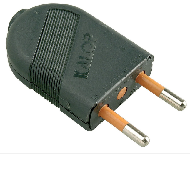 Enchufe Volante Macho 10A KL44401 Kalop 2P Negro