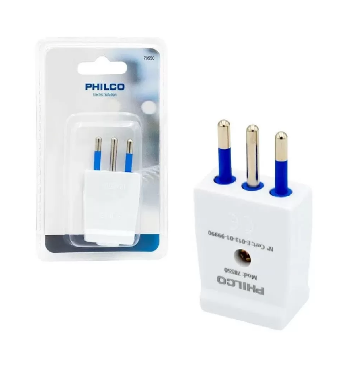 Enchufe Volante Macho 2P+T Philco 19PLC78550 Color Blanco