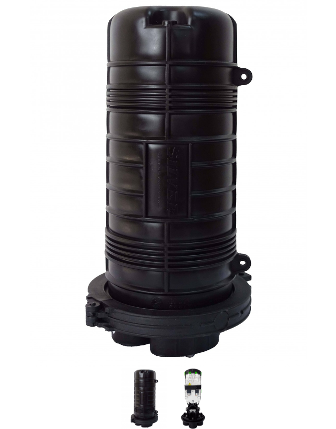 Mufa Domo Fibra Optica 48 Fusiones Silver 