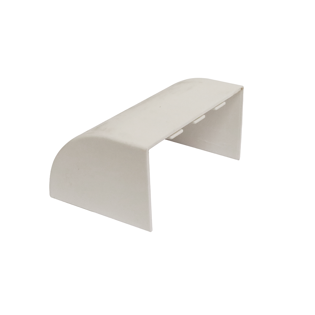 Tapa Final Curva 100X50mm Blanco