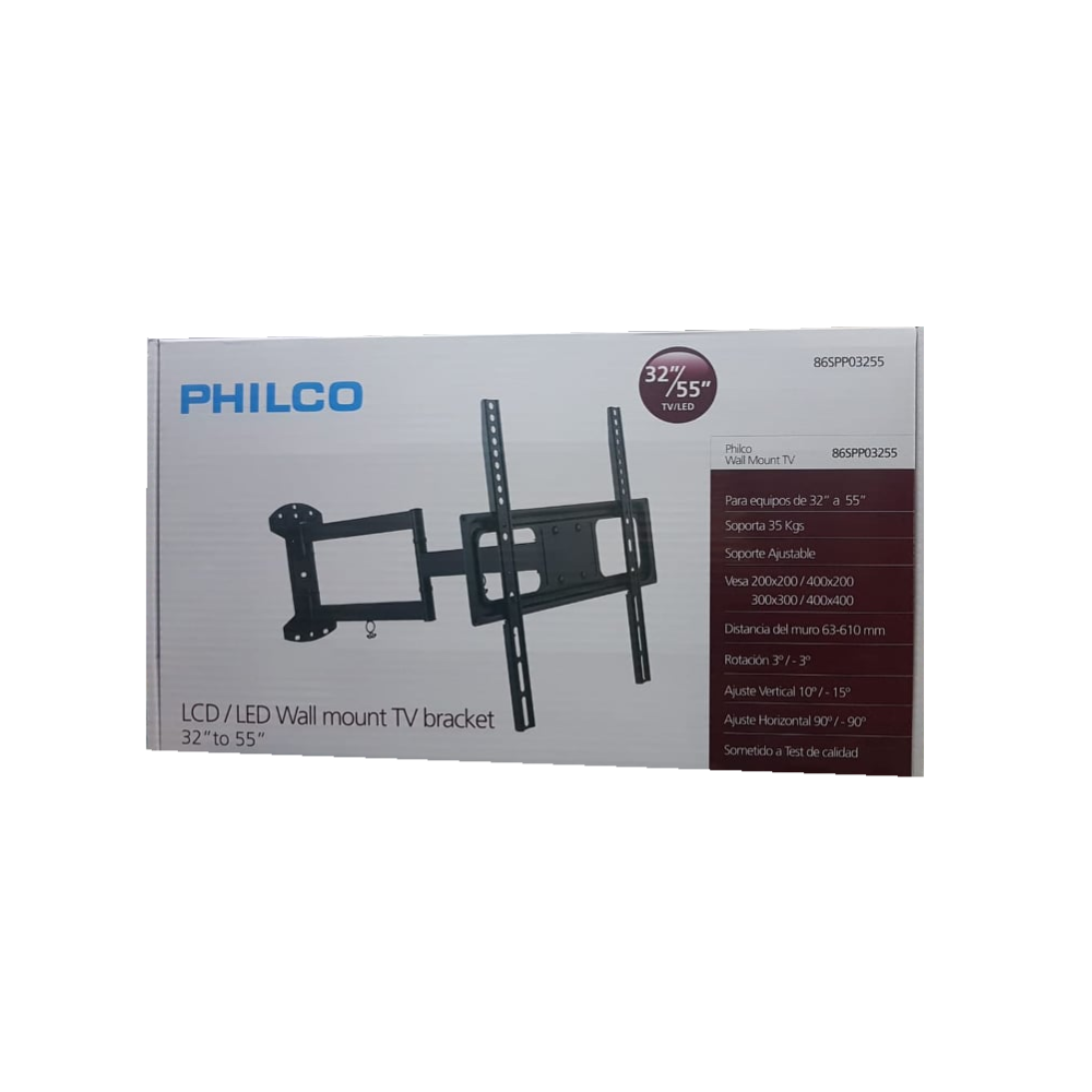 Soporte TV 32 a 55 Pulg Philco 86SPP03255 3 Articulaciones