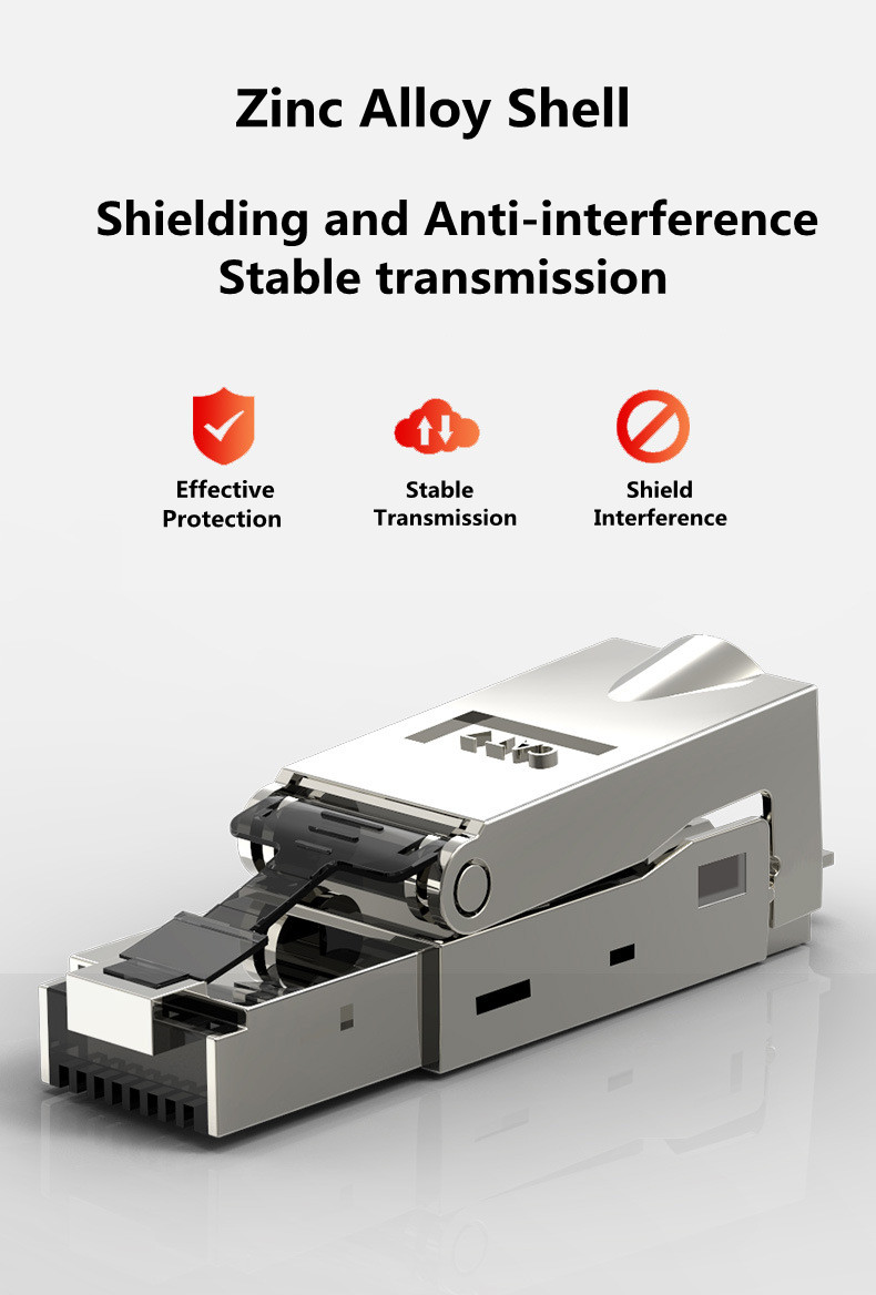 Conector Autoponchable RJ-45 Cat 6A Metalico 
